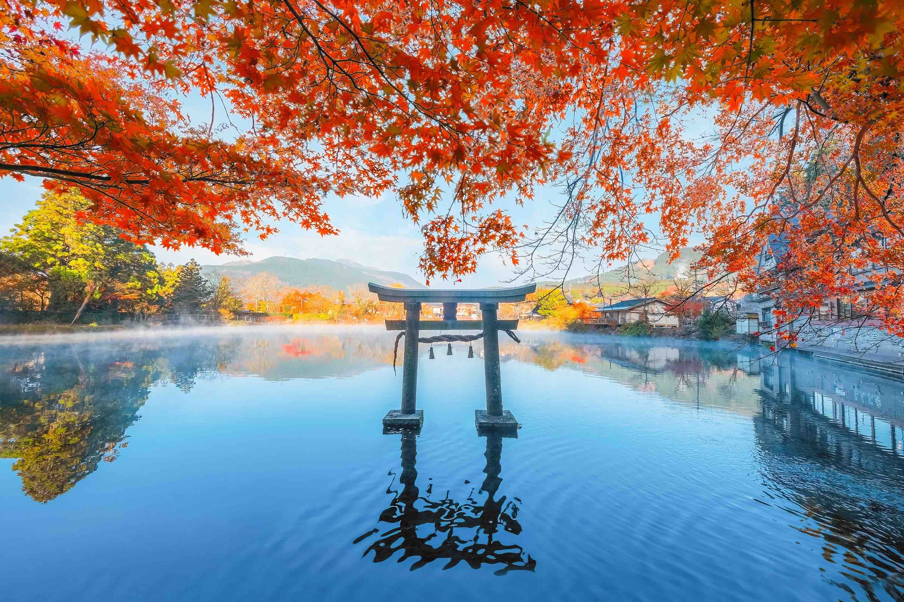 湖,金鱗湖畔,天祖神社